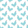 Sweet chicken seamless pattern