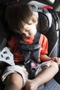 Sweet Child In His Safety Car Seat Royalty Free Stock Photo