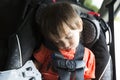 Sweet Child In His Safety Car Seat Royalty Free Stock Photo