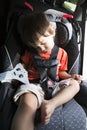 Sweet Child In His Safety Car Seat Royalty Free Stock Photo