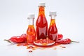 Sweet Chili Sauce, Red Asian Dip, Hot Thai Sauce with Spices and Sugar, Sweet Chinese Chili Sauce Royalty Free Stock Photo