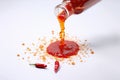 Sweet Chili Sauce, Red Asian Dip, Hot Thai Sauce with Spices and Sugar, Sweet Chinese Chili Sauce Royalty Free Stock Photo