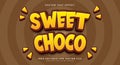 Sweet Choco Snack Style text Royalty Free Stock Photo