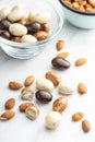 Sweet chocolate almonds. Chocolate eggs Royalty Free Stock Photo