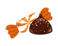 Sweet chocolate bonbon wrapper candy