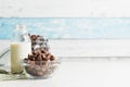 Sweet chocolate breakfast cereal flakes