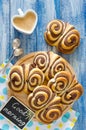 Sweet chocolate buns Butterfly on the table