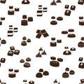 Sweet chocolate truffles icons seamless pattern eps10 Royalty Free Stock Photo