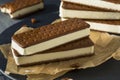 Sweet Chocolate and Vanilla Ice Cream Sandwich