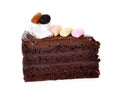 Sweet chocolated cake Royalty Free Stock Photo