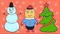 3 sweet Christmas characters