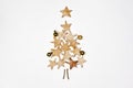Sweet Christmas tree made with star cookies Royalty Free Stock Photo