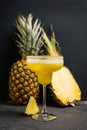 Sweet cocktail with pineapple and rum