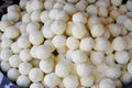 Sweet coconut round sweets close-up. Food, dessert top view. Handmade, craft sweats, biscuits.