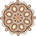 sweet coffee gems mandala decoration for web design