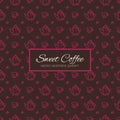 Sweet coffee hand drawn seamless vector pattern Royalty Free Stock Photo