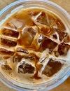 Sweet Cold Iced Caramel Coffee Drink