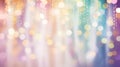 Sweet color blur bokeh with light and curtain abstract background Royalty Free Stock Photo