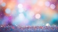 Sweet color blur bokeh with light and curtain abstract background Royalty Free Stock Photo