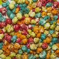 Sweet colored popcorn