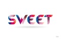sweet colored rainbow word text suitable for logo design