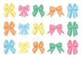 Sweet colorful bow and design on white background illustration vector