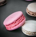 Sweet and colourful french macaroons Royalty Free Stock Photo