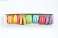 Sweet and colourful french macaroons