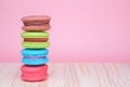 Sweet and colourful french macaroons