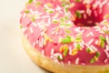 Sweet and colourful pink doughnut/Sweet and colourful pink dough