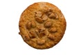 Sweet cookie with peanuts isolated on white background Royalty Free Stock Photo