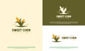 sweet corn logo design vintage retro Royalty Free Stock Photo