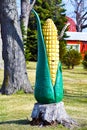 Sweet Corn Statue with A Worm