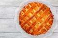 Sweet cottage cheese pie with raisins