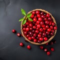 Sweet cranberries flat lay Royalty Free Stock Photo