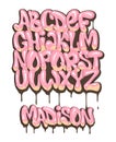 Sweet cream alphabet set liquid font style.