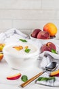 Sweet creamy peach soup Royalty Free Stock Photo