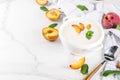 Sweet creamy peach soup Royalty Free Stock Photo