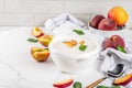 Sweet creamy peach soup Royalty Free Stock Photo