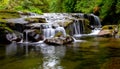 Sweet Creek waterfall drop off with crystal clear water below Royalty Free Stock Photo