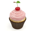 Sweet cupacake with cherry Royalty Free Stock Photo