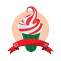 Sweet cupcake christmas label decoration