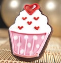 Sweet cupcake cookie