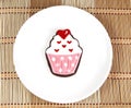 Sweet cupcake cookie