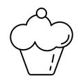 Sweet cupcake delicious isolated icon