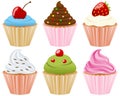 Sweet Cupcakes Collection Royalty Free Stock Photo