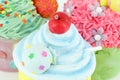 Sweet cupcakes dessert food background