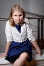 Sweet cute blond girl posing Royalty Free Stock Photo