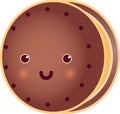 Sweet Cute Round Choclate Tasty Cookie.