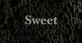 Sweet - 3D rendered metallic typeset headline illustration